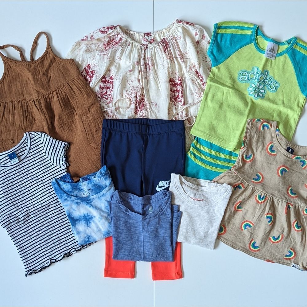 Old Navy Nike Gap Mixed Lot of 10 Shirts Romper Dress Outfits Toddler Girl 2T